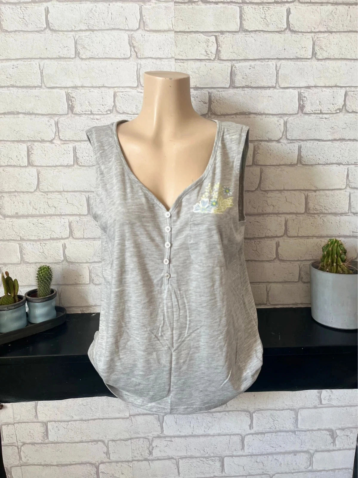 Débardeur gris chiné – Taille 40 – La Halle